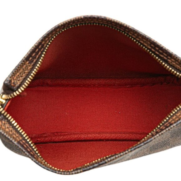 LOUIS VUITTON Brown Damier Leather Pouch - Picture 8 of 10